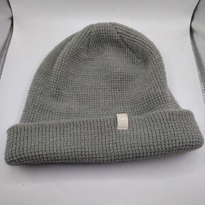 Vuori Alpine Waffle Beanie Cuffed Hat One Size Stretch Unisex Gray
